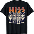 Hiss Funny Cats Kittens Rock Rockin Birthday Gifts Idea T-Shirt