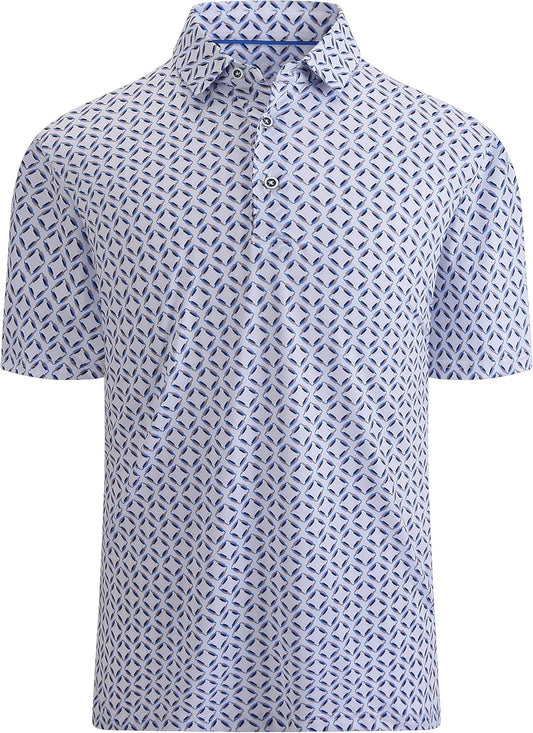 Mens Golf Shirts Short Sleeve Moisture Wicking Dry Fit Performance Athletic Polo Shirt