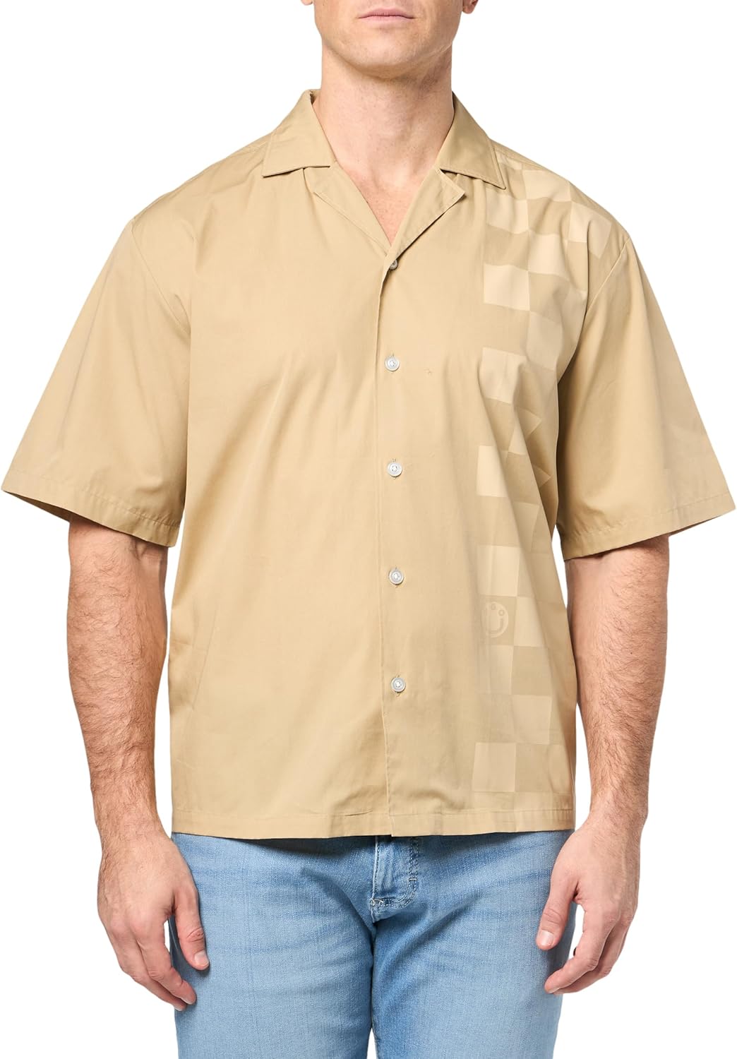 Men's Allover Print Button Down Cotton Shirt
