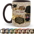 Custom 3D Effect Graduation Mug with Name - Class of 2026 College, High School Master’s Coffee Mugs - Class of 2026 Gift for Senior Men Women - Personalized Ceramic Coffee Graduation Cup - 11oz & 15oz