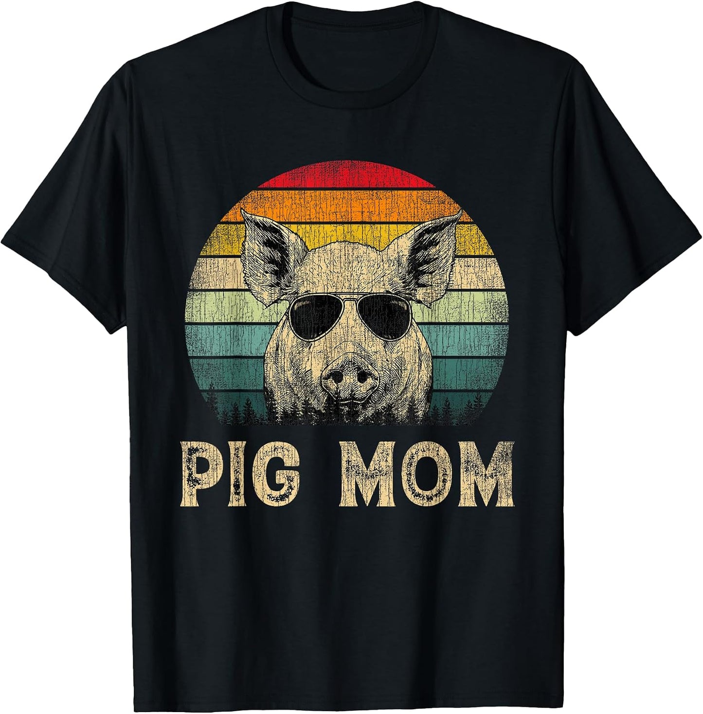 Pig Mom Vintage Retro Mothers Day Funny Gift