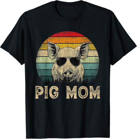 Pig Mom Vintage Retro Mothers Day Funny Gift