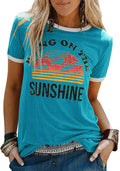 Graphic Tees for Women Short Sleeve Summer Tops Funny Letter Printed Loose Casual T Shirts