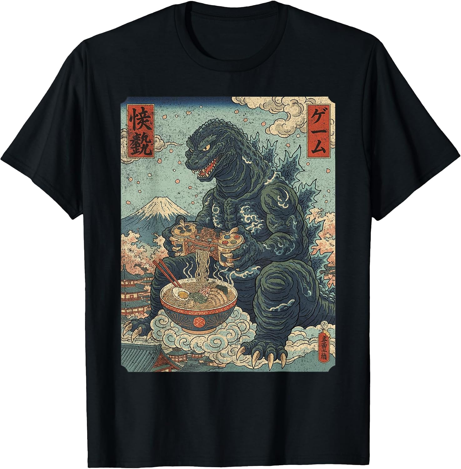 Funny Kaiju Gamer Ramen Video Game Japanese Anime