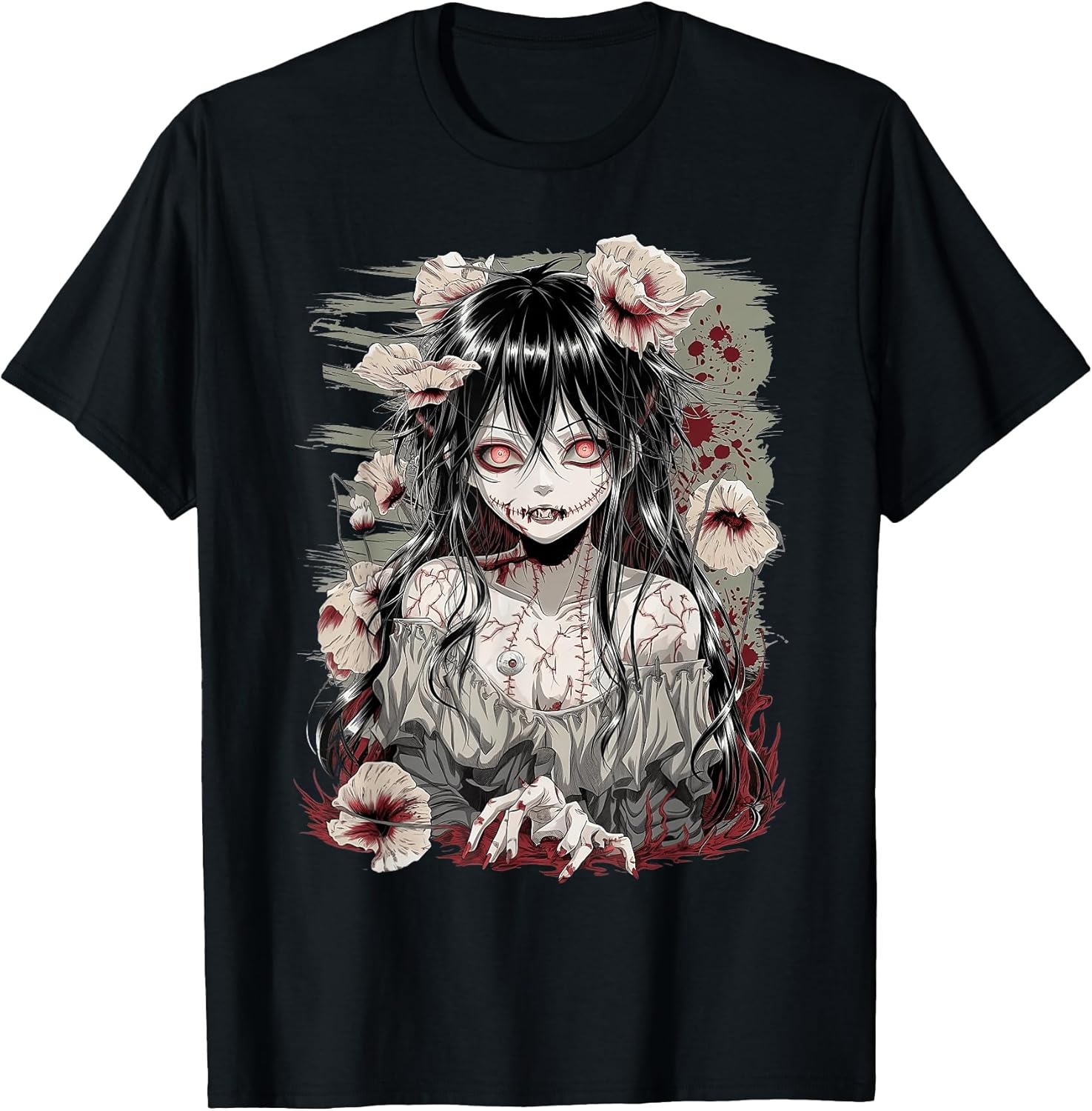 Vintage Anime Manga Horror Graphic