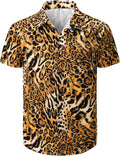Men's Animal Print Novelty Button Down Hawaiian Shirt, S-4XL