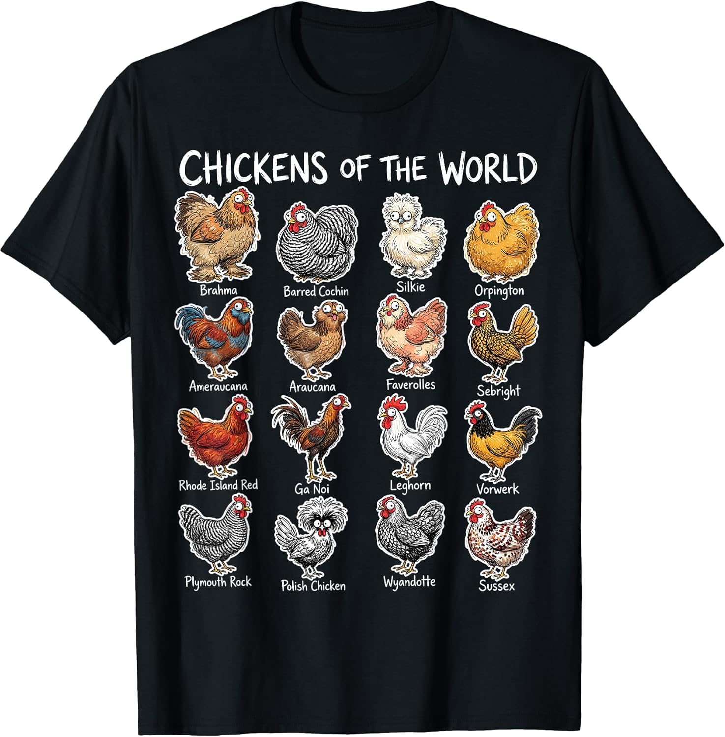Chickens of the World Breeds Lover Educational
