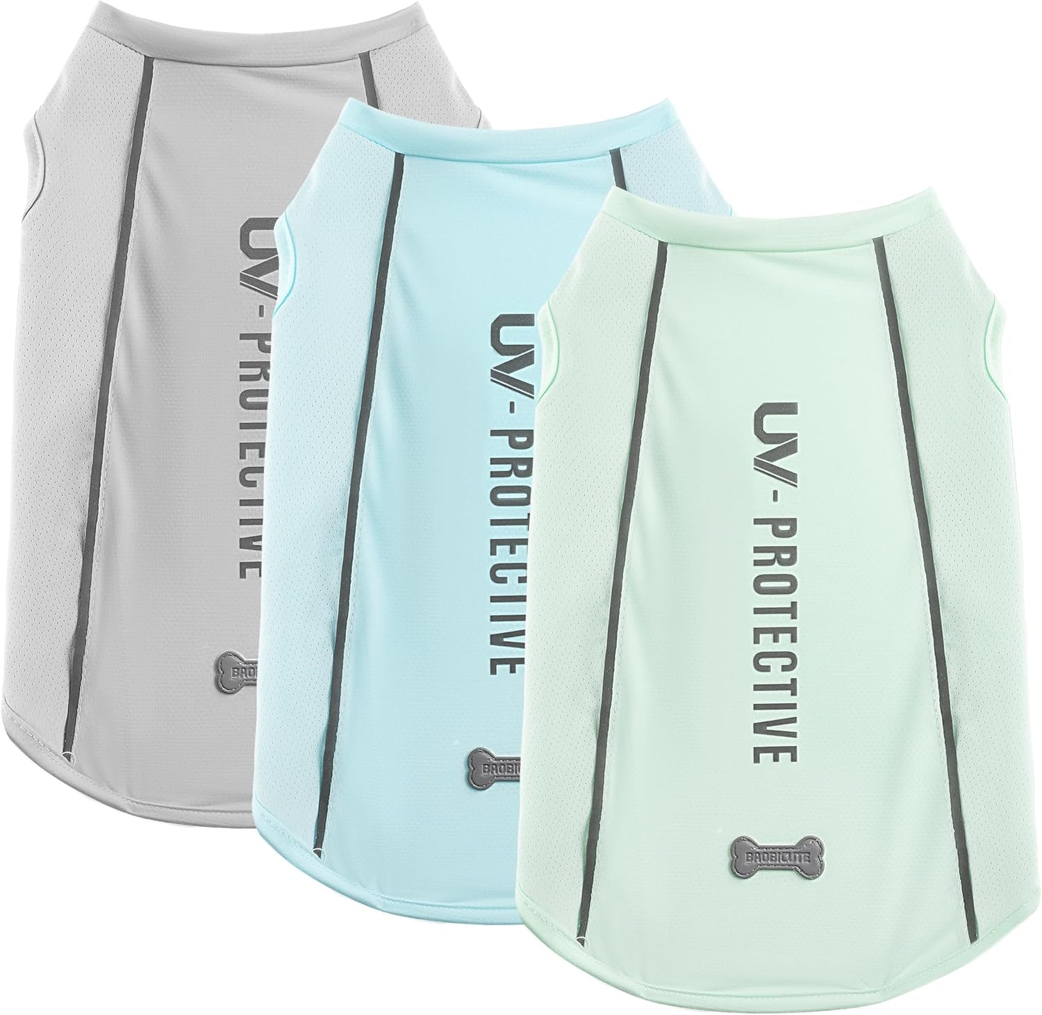 3Pack Sunblock Dog Shirt Breathable Reflective Dog T-Shirt Lightweight Sun Protection Sleeveless Dog T Shirts for Small Medium Large Dogs Perfect for Summer Walks & Outdoor Adventures