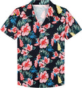 Boys Hawaiian Shirts Novelty 3D Printed Funky Short Sleeve Beach Button Down Shirt Kids Blouses Aloha Luau Shirt 5-14 Years