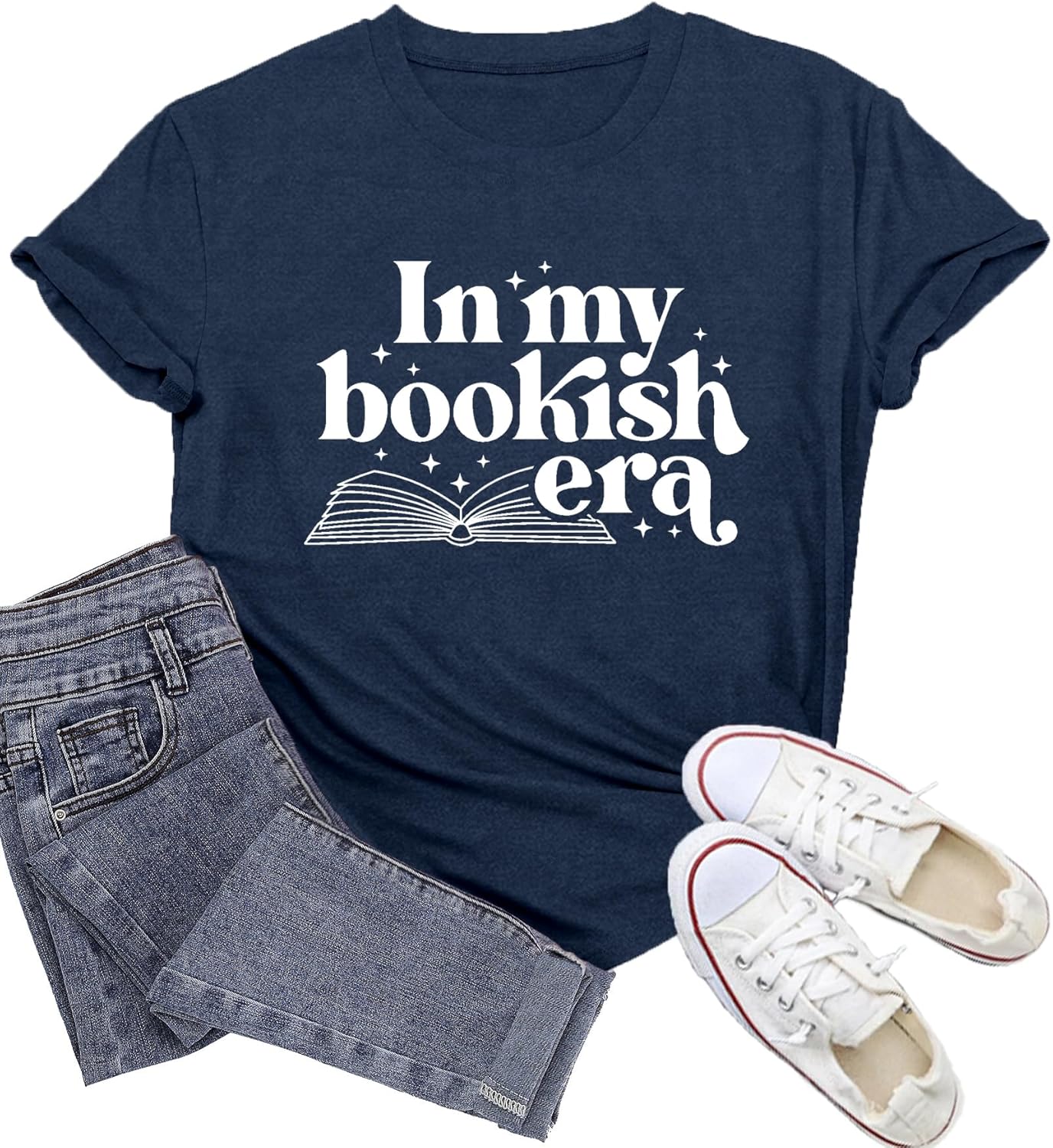Teacher Shirts for Women Reading T-Shirt in My Bookish Era Tee Tops