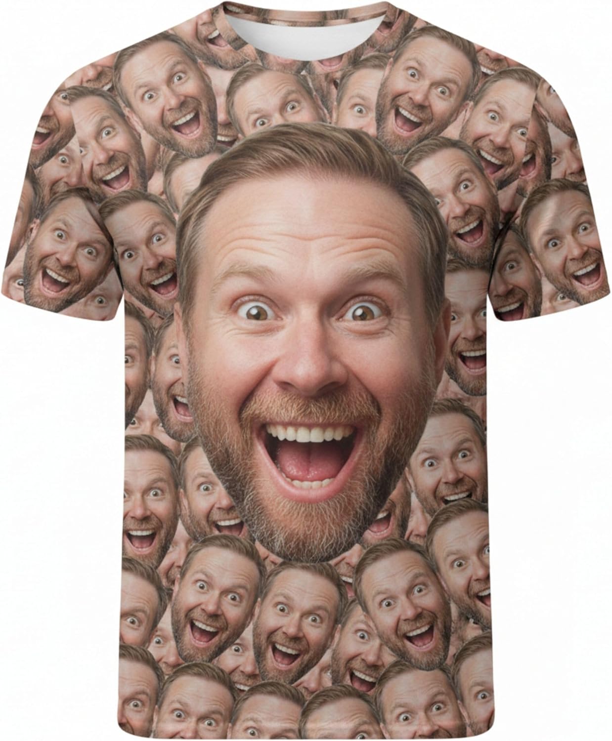 Custom Face T Shirts – Personalized Photo Tee for Men Women Kids Design Your Own Tshirt – Funny Gift for Birthdays, Christmas