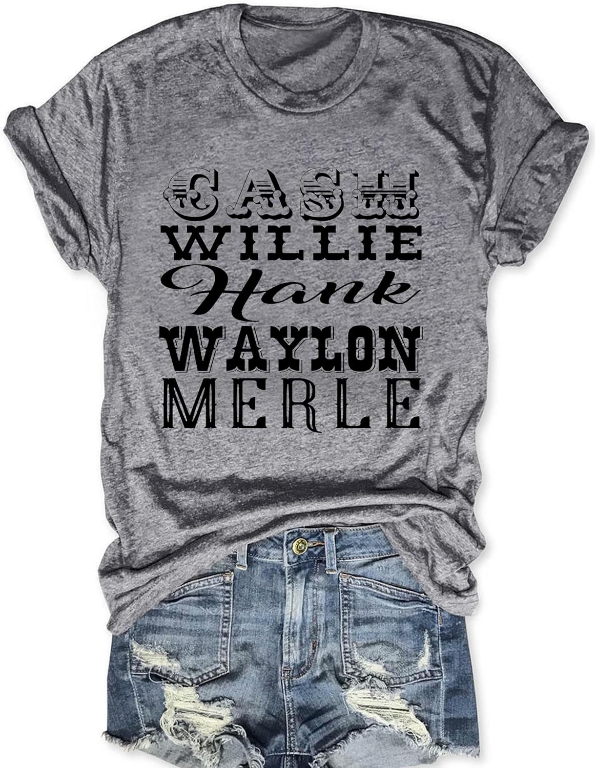 Vintage Country Music Tshirts Women Rock Band Tee for Women Concert Graphic Tees Casual Short Sleeve Tops