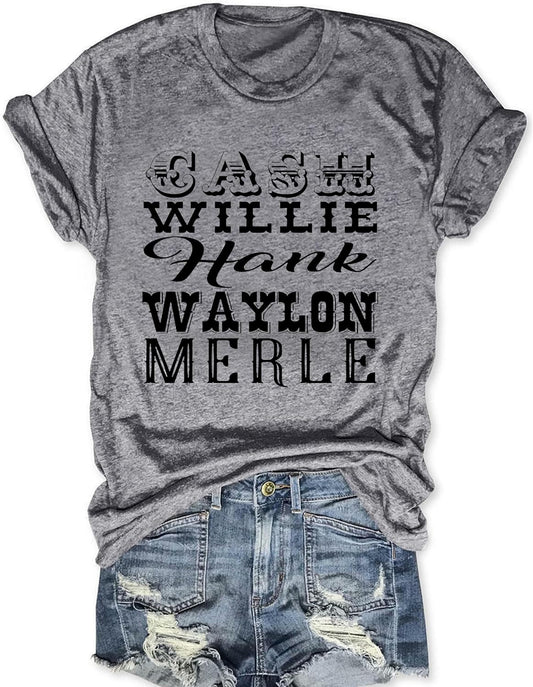 Vintage Country Music Tshirts Women Rock Band Tee for Women Concert Graphic Tees Casual Short Sleeve Tops
