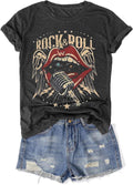 Vintage Band Shirt for Women Retro Rock and Roll Graphic Tee Country Music Concert T Shirt Casual Short Sleeve Tops