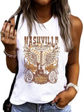 On Cruise Time Coconut Tree Tank Tops for Women Summer Vacation Sleeveless Shirts Casual Beach Praty Graphic Tees Vest