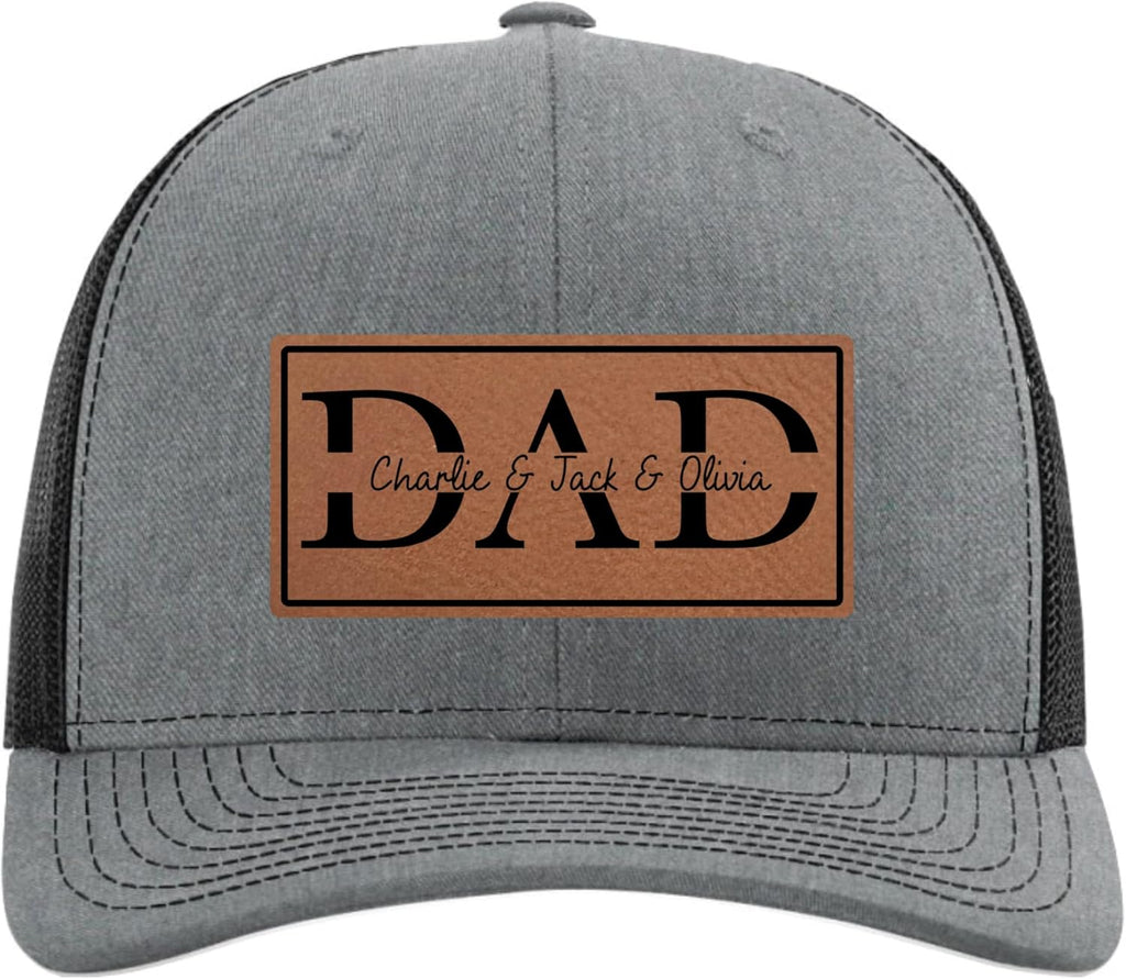 Dad Gifts from Kids, Son, Daughter, Wife - Fathers Day Hats Customized for Him - Custom Dad Hat - Personalized Hats for Men - Custom Hat with Kids Names - Baseball Cap