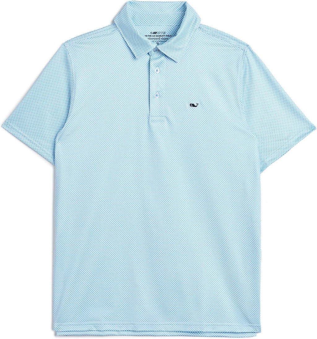 Boys' Printed Sankaty Performance Polo, Micro Whale Allover, L