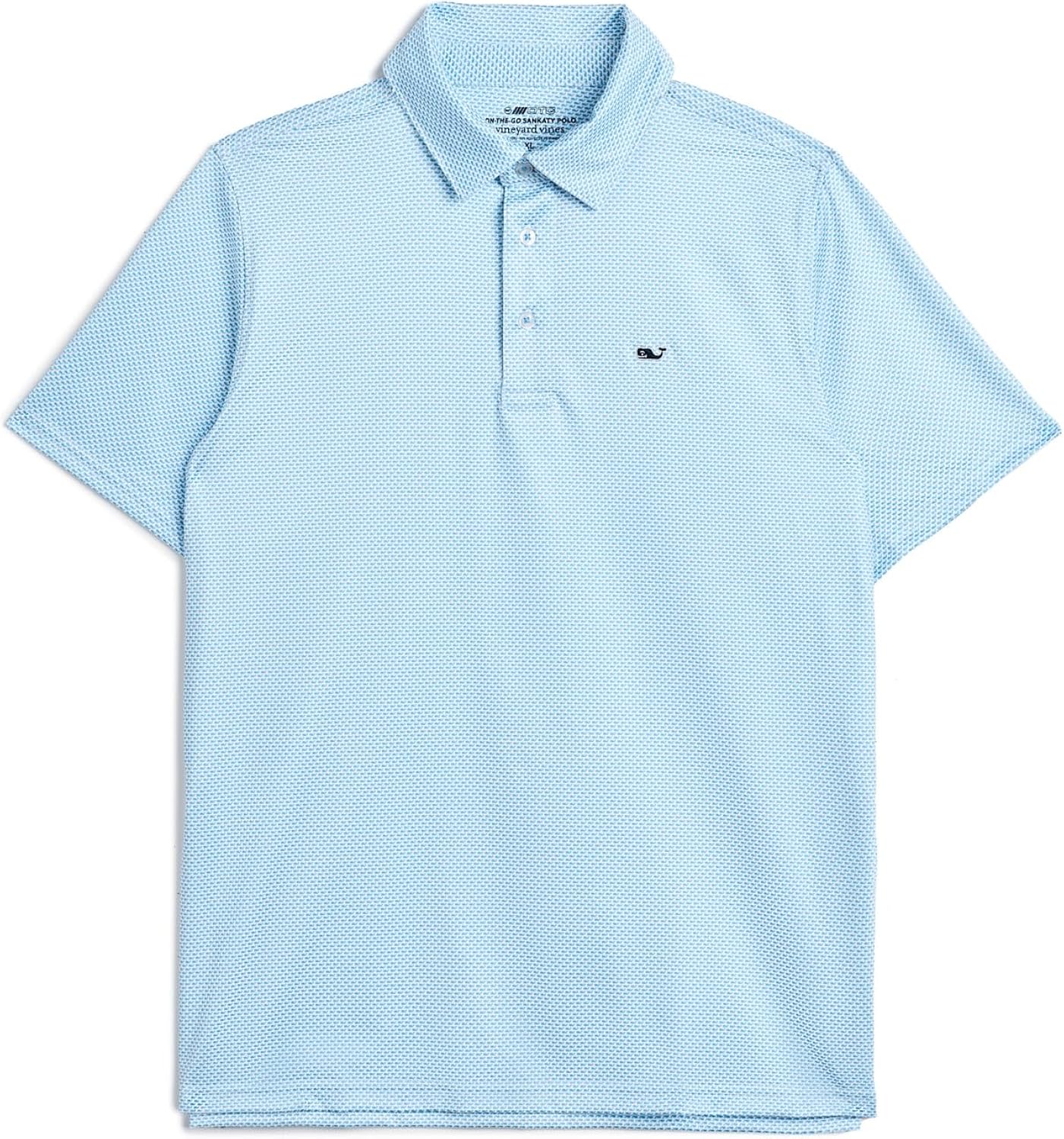 Boys' Printed Sankaty Performance Polo, Micro Whale Allover, L
