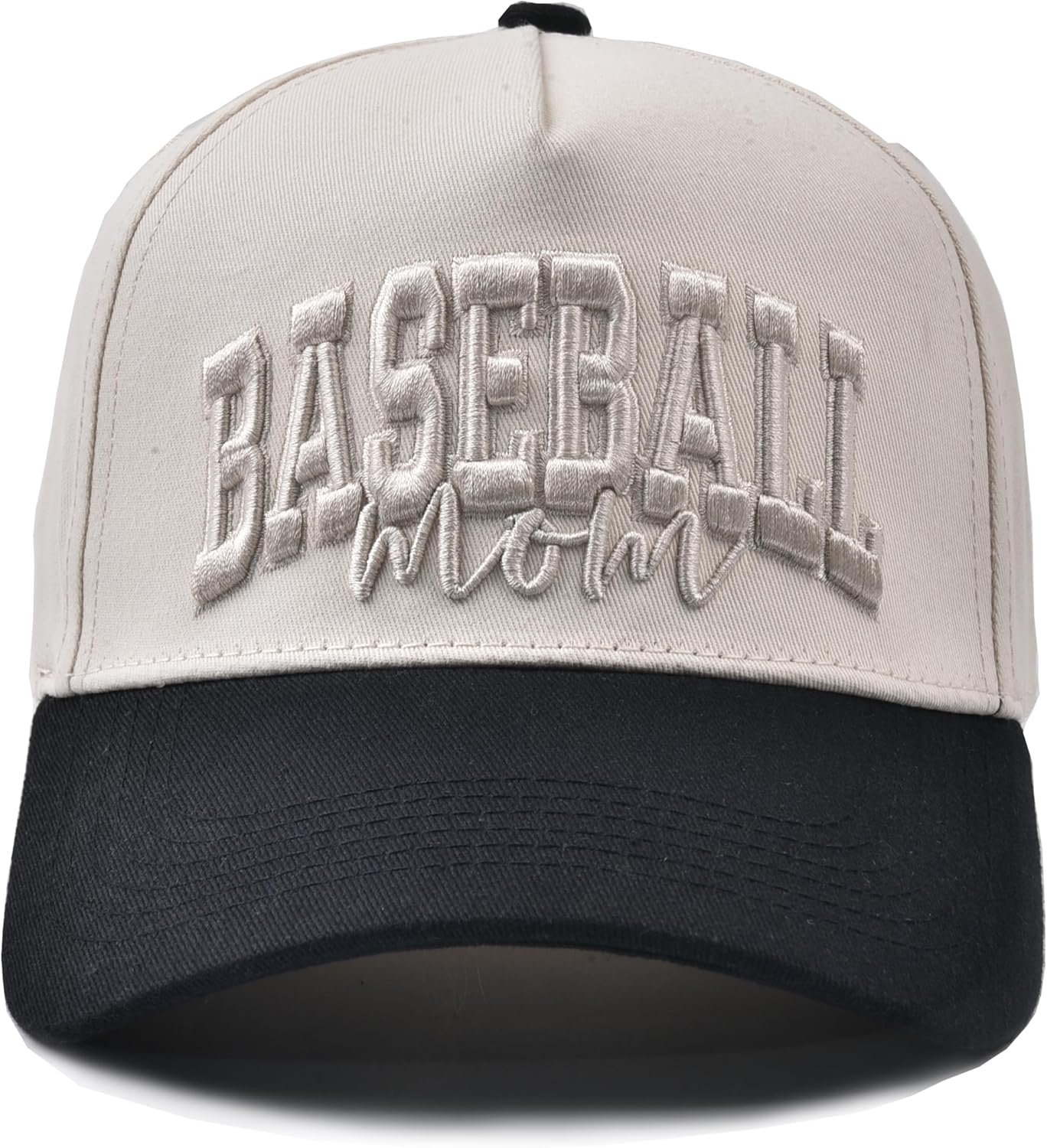Baseball Mom Hat- 3D Embroidered Mama Adjustable Cotton Baseball Caps for Women