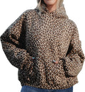 Leopard Print Hoodies for Women Oversized Cheetah Hooded Sweatshirt 2000s Graphic Pullover Tops Y2k Boyfriend Hoodie