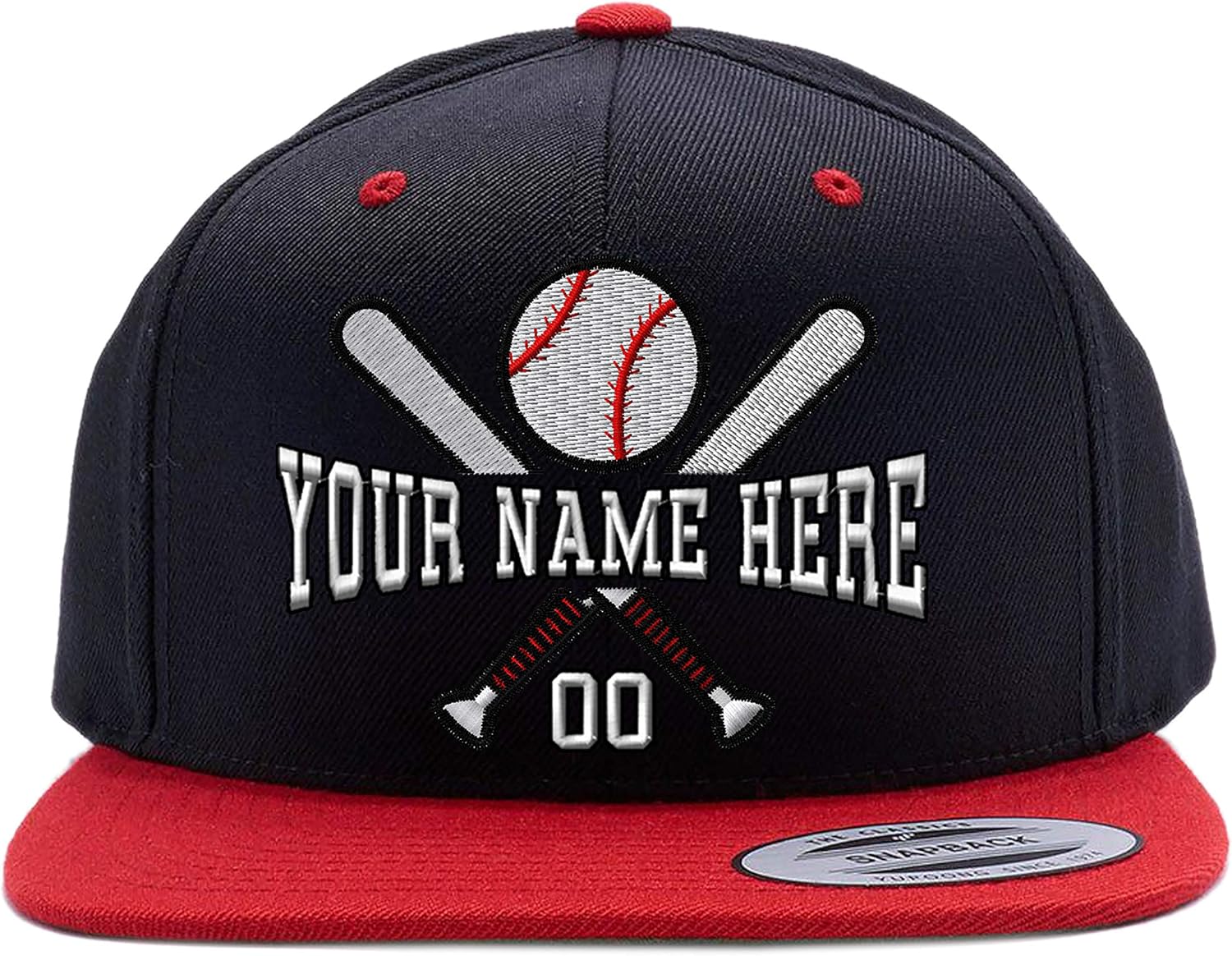 Custom Embroidered 6089 Snapback hat. Baseball Player or Team Name here