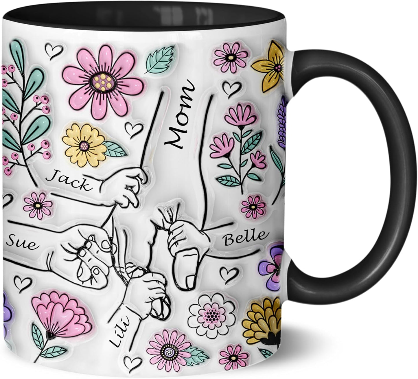 Personalized Mothers Day Funny Gifts for Mom Wife Nana Grandma from Daughter Son Grandkids Husband Custom Mom Mug with Names Mom Coffee Cup Mother's Day Birthday Coffee Mugs Mama Gifts