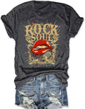 Rock and Roll Shirts for Women Vintage Rock Band T Shirts Country Concert Outfits Short Sleeve Graphic Tees