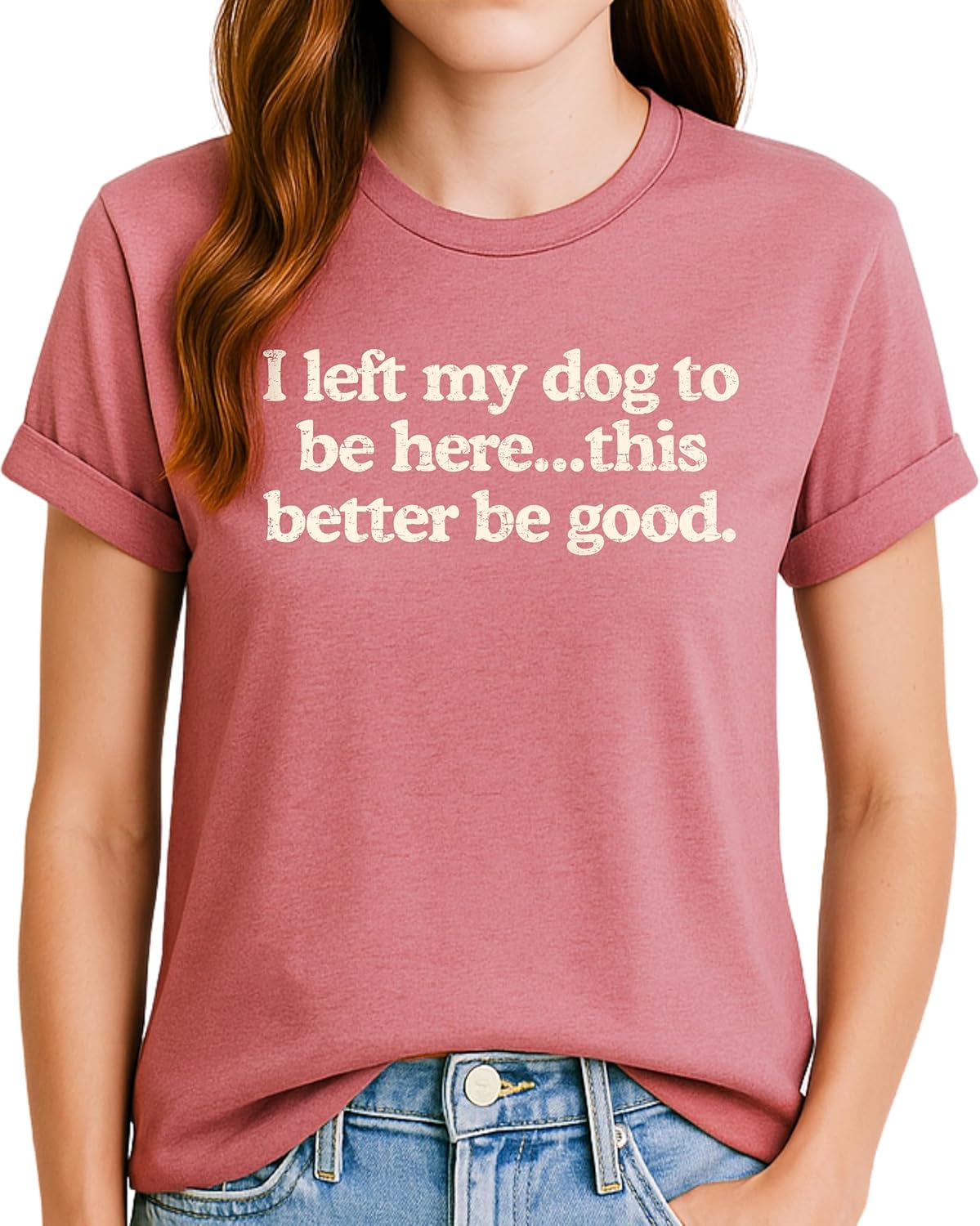 Dog Mom T-Shirt for Women – Cute Pet Lover Saying Shirt – Funny Gift for Dog Mother