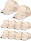 10 Pcs Sublimation Blank Trucker Hats Bulk Mesh Baseball Cap Polyester Mesh Trucker Hat for Men and Women