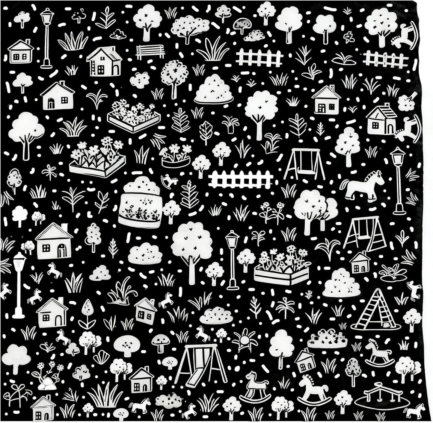 DIY Coloring Blanket,Personalized Custom Throw Blanket for Adults, 50x60 Inch No-Sew Fleece & Soft Velvet, Unique Creative Gift (Village)