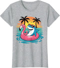 Funny Shark Flamingo Float tee