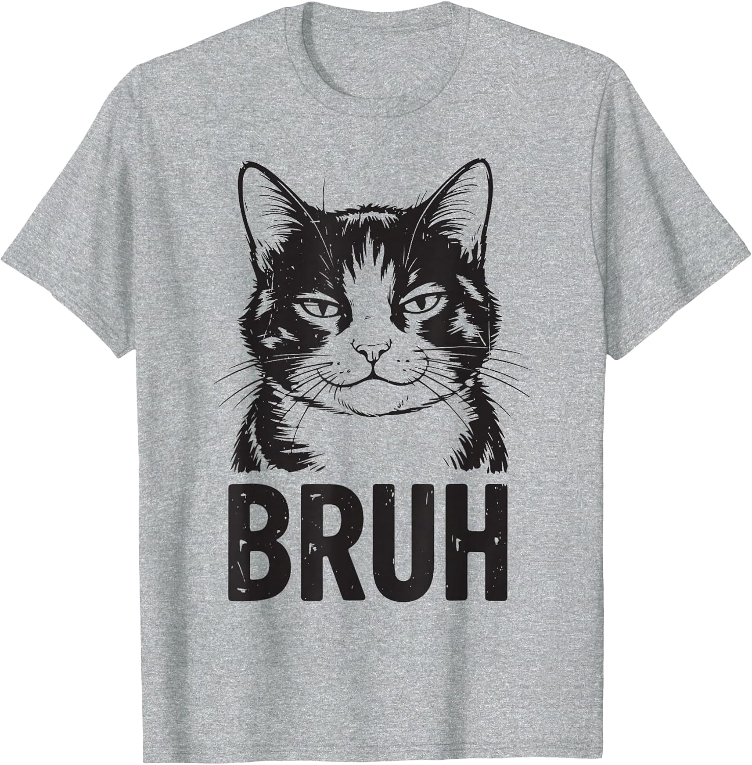 Bruh Funny Tuxedo Cat-Shirt Teen Vintage Retro