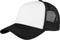 5-Panel Mesh Baseball Cap, Trucker Hat, Structured Plain Design, Cotton, Adjustable Size