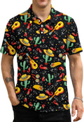 Men's Cinco de Mayo Shirts Mexico Fiesta Short Sleeve Taco Polo(S-3XL)