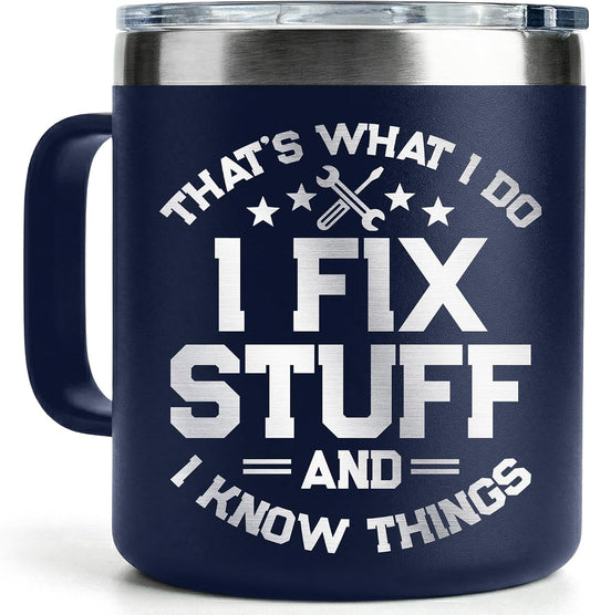 Fathers Day Gift for Dad from Daughter, Son - Birthday Gifts for Mens Unique - Dads Birthday Gift Ideas - Funny, Gag mens Gifts for Father Day, Christmas, Birthdays - 14 oz Men Mug