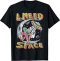 Funny Alien I Need Space Graphic Tee T-Shirt