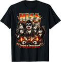 Hiss Cat Rock Parody Funny Retro Feline Music Lover Humor T-Shirt