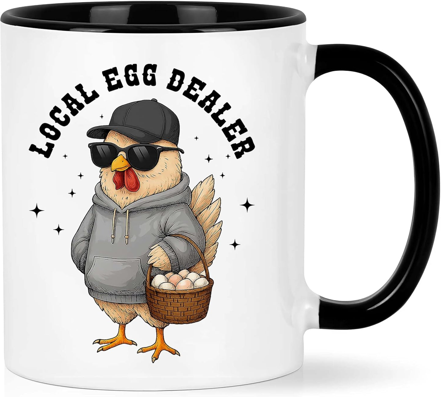 Mothers Day Gift For Chicken Lover - Local Egg Dealer Coffee Mug – Funny Chickens Cups For Friend, Farmer, Women, Man - Unique Chickens Gifts For Christmas, Birthday