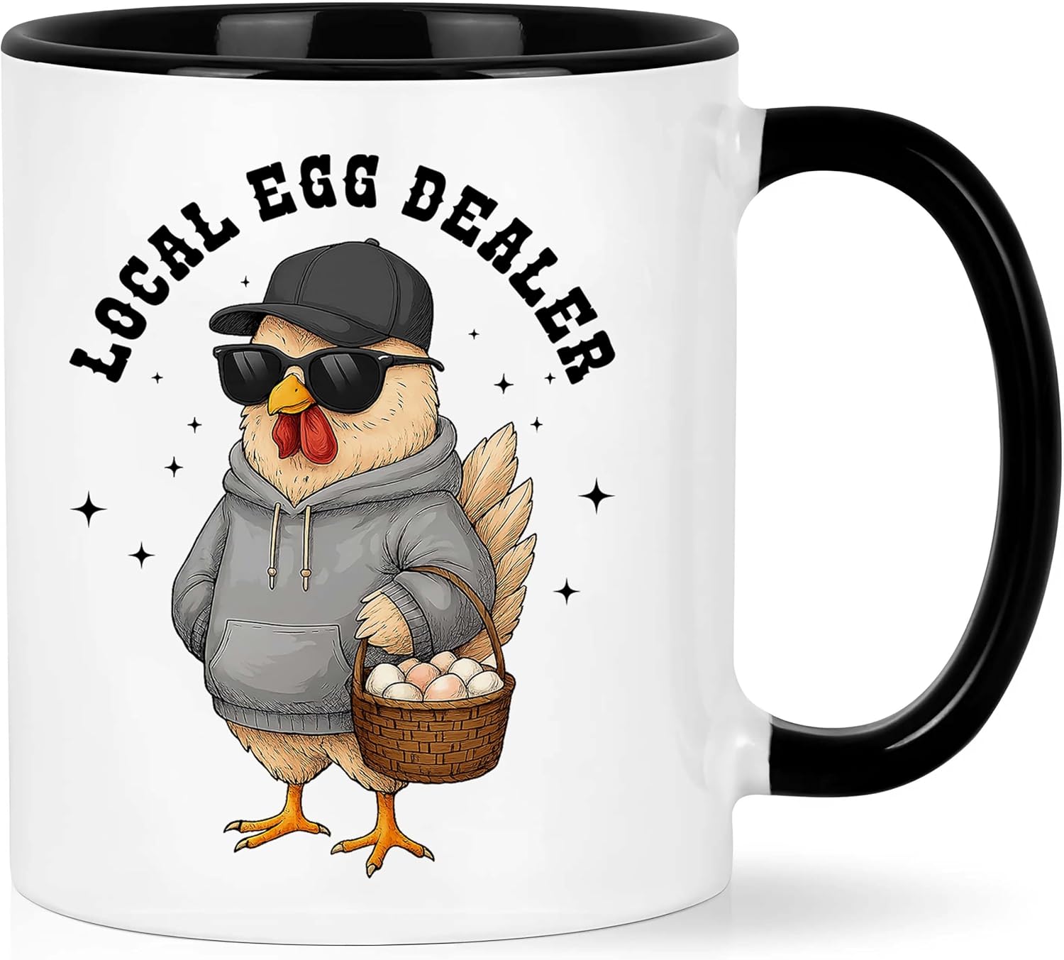 Mothers Day Gift For Chicken Lover - Local Egg Dealer Coffee Mug – Funny Chickens Cups For Friend, Farmer, Women, Man - Unique Chickens Gifts For Christmas, Birthday