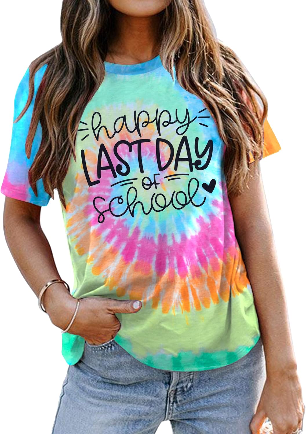 Last Day of School Shirt for Teachers Women Teacher Life T-Shirt School Graduation Tee Appreciation Gift Shirt Top
