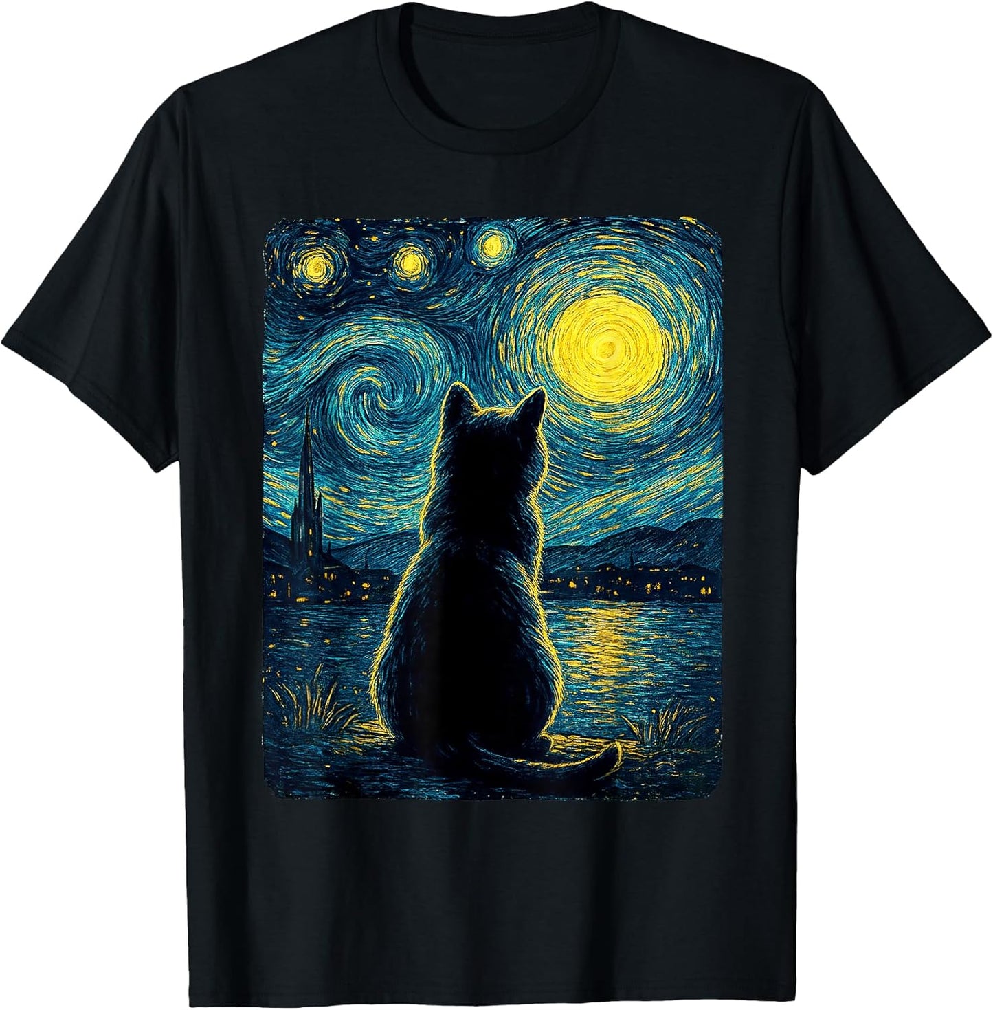 Cat Starry Night Van Gogh For Lovers.