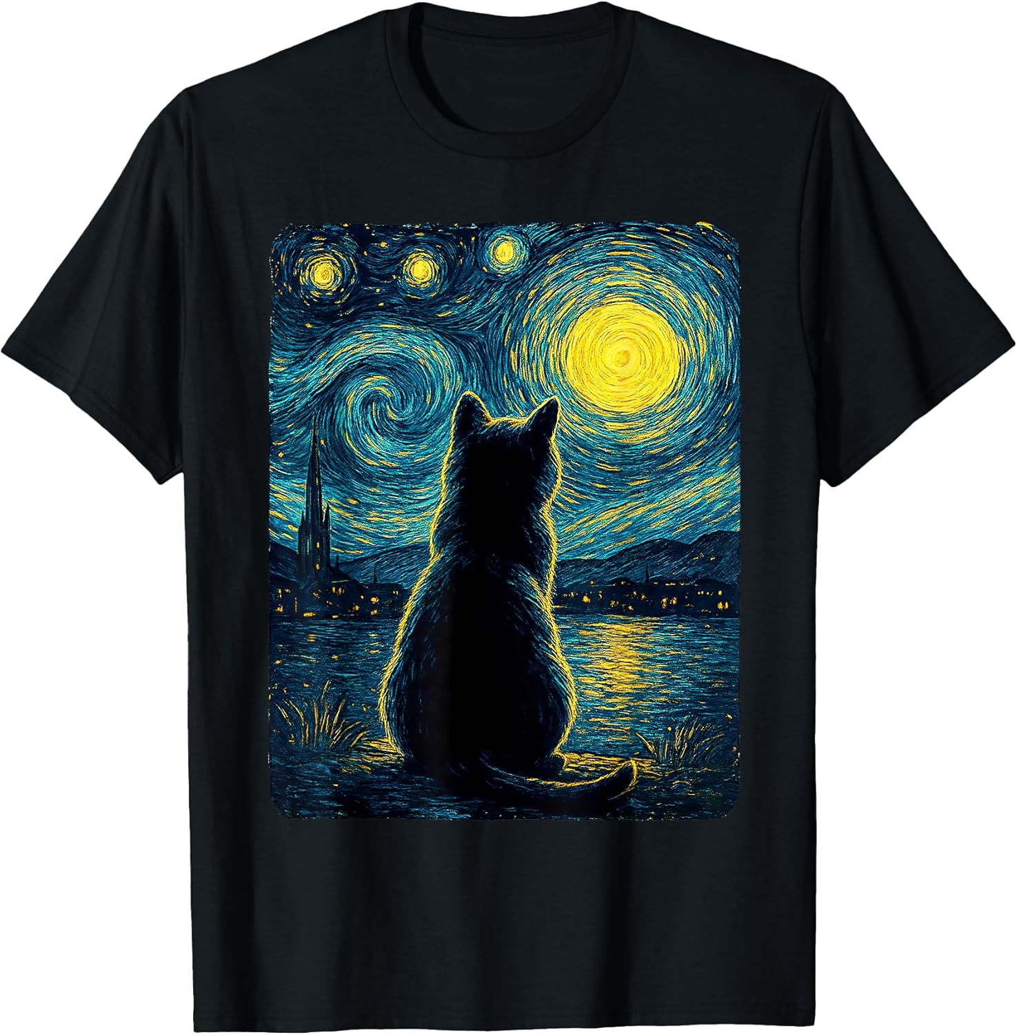 Cat Starry Night Van Gogh For Lovers.