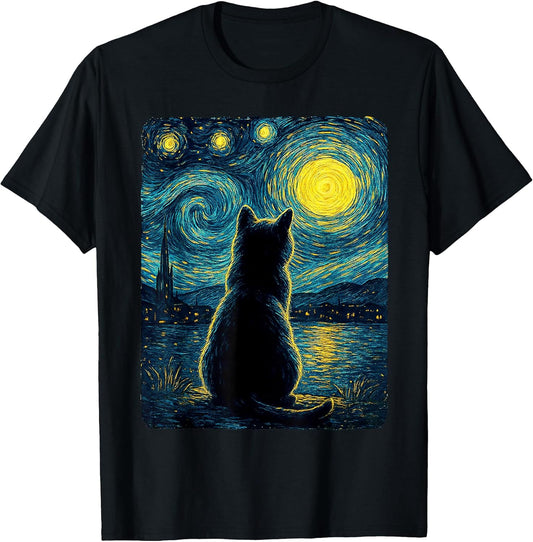 Cat Starry Night Van Gogh For Lovers.