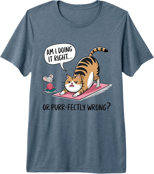 Playful Feline Humor Design Cat and Yoga Lovers