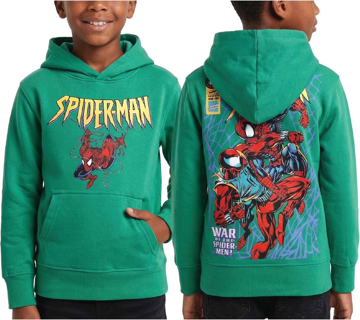 Spider-Man Boys Sweatshirts - Superhero Spidey Comics Pullover Sweatshirt Graphic Hoodies for Boys (Sizes: 7-16)