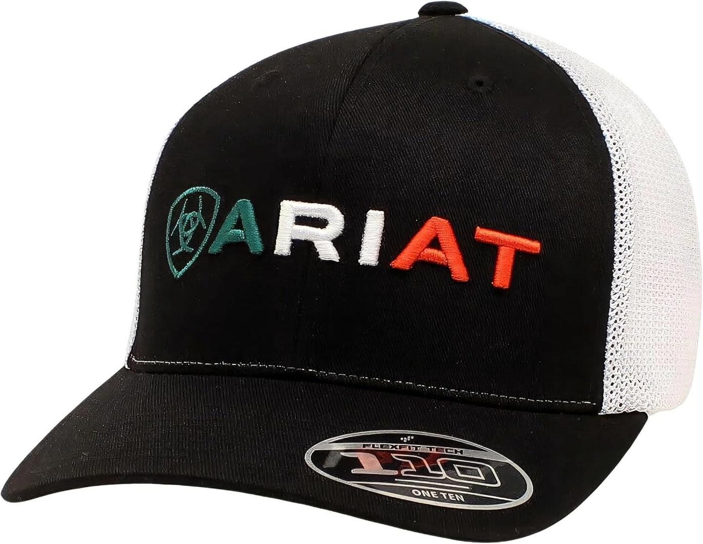 Men's Mexican Flag Colors Embroidered Snapback Cap, with White Mesh Back, 6-Panel Mid Profile