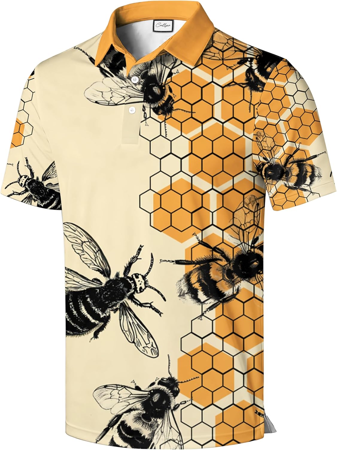 Men's Novelty Animal Print Polo Shirt Short Sleeve Casual Graphic Golf Polo Top for Daily Wear, Travel and Vacation
