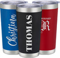 Personalized 20oz Tumbler with Engraved Name | Black Stainless Steel Travel Mug with Slider Lid | Vacuum Insulated Coffee Cup | Custom Gift for Women & Men, Birthday, Christmas