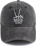 Skeleton Hand Hat for Men Women, Funny Adjustable Cottom Embroidered Skull Finger Baseball Cap