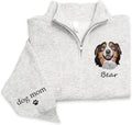 Personalized Embroidery Sweatshirt With Dog Photo for Women, Custom Dog Mom Sweatshirt, Dogs Mom Gifts